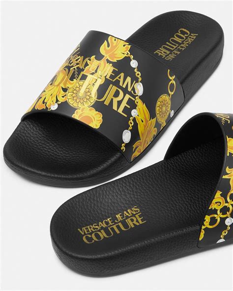 womens versace sliders